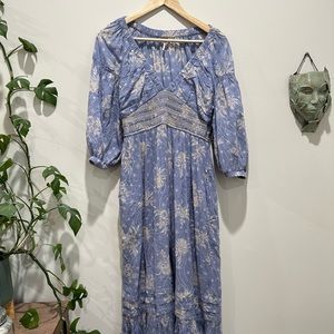 Free People golden hour XS maxi dress, light blue/periwinkle